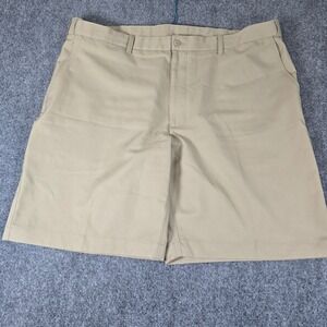 PGA TOUR Golf Shorts Khaki‎ Flat Front Moisture Wicking Mens Size 42